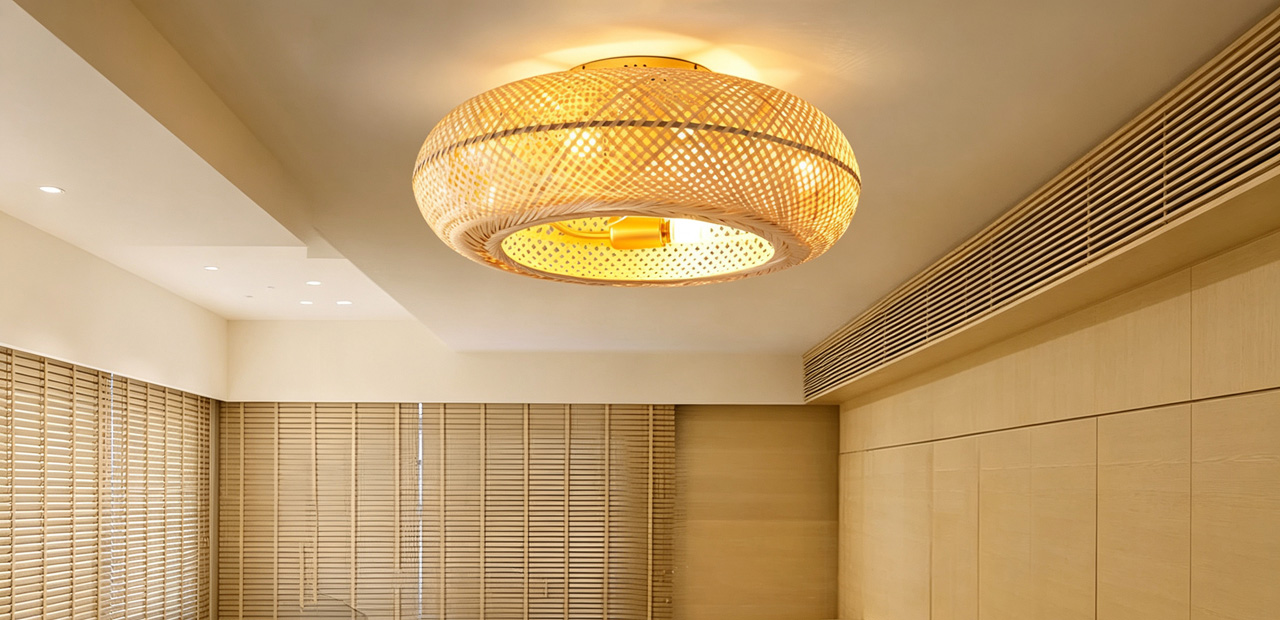 Bamboo Fan Light